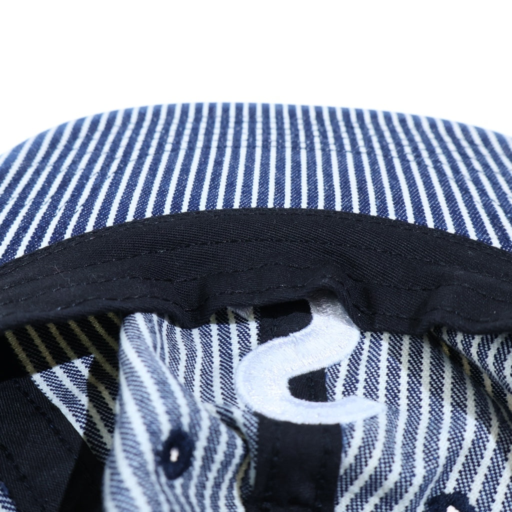 SUPREME(シュプリーム) 17SS Supreme Washed Denim S Logo 6 Panel ウォッシュド デニム Sロゴ 6パネル ストライプキャップ 帽子 インディゴ