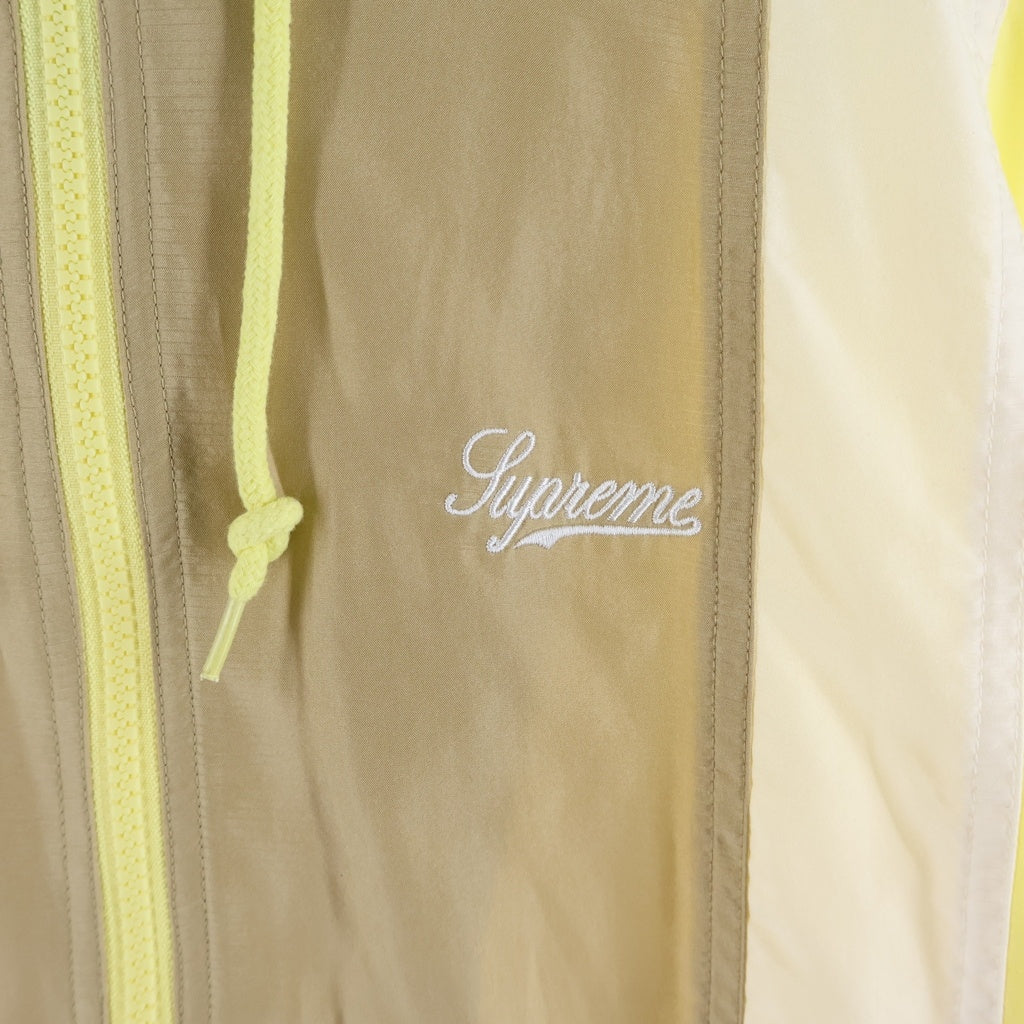 SUPREME(シュプリーム) 17SS Silk Hooded Jacket シルク フーデッド ジップアップ プルオーバーパーカー ジャケット イエロー/ブラウン