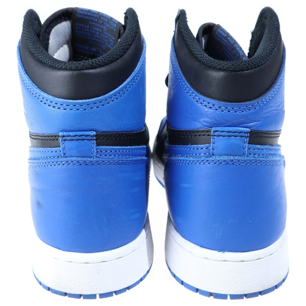 NIKE(ナイキ) 【観賞用 2016年製】 GS AIR JORDAN 1 RETRO HIGH ROYAL 575441-007 エアジョーダン1 レトロ ロイヤル ハイカットスニーカー レディース ブラック/ブルー US6.5/24.5cm