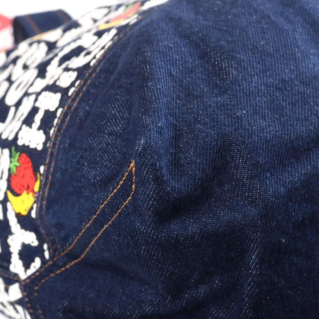 Levi's(リーバイス) ×Sky High Farm Goods スカイハイファームグッズ オールオーバー ロゴプリント デニム ガーデン トートバッグ ハンドバッグ インディゴ 005S60000 レディース