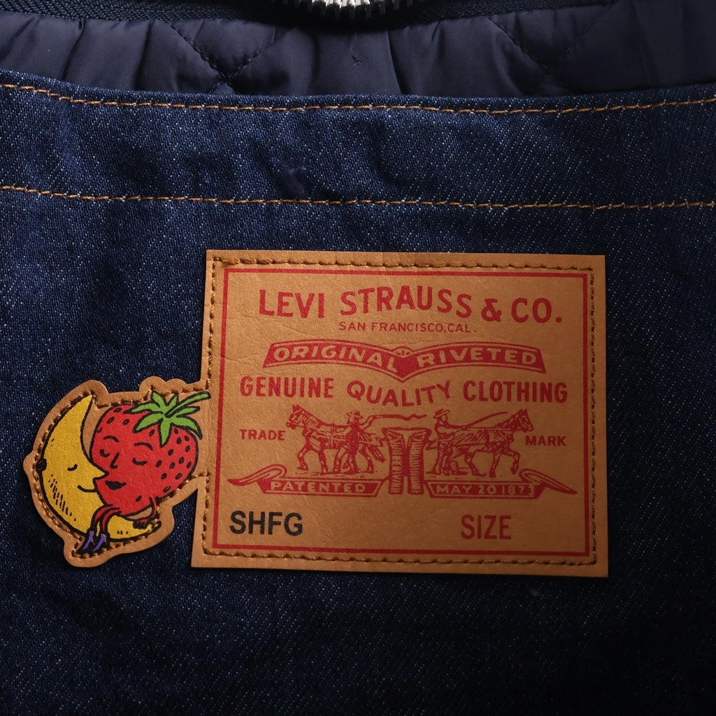 Levi's(リーバイス) ×Sky High Farm Goods スカイハイファームグッズ オールオーバー ロゴプリント デニム ガーデン トートバッグ ハンドバッグ インディゴ 005S60000 レディース