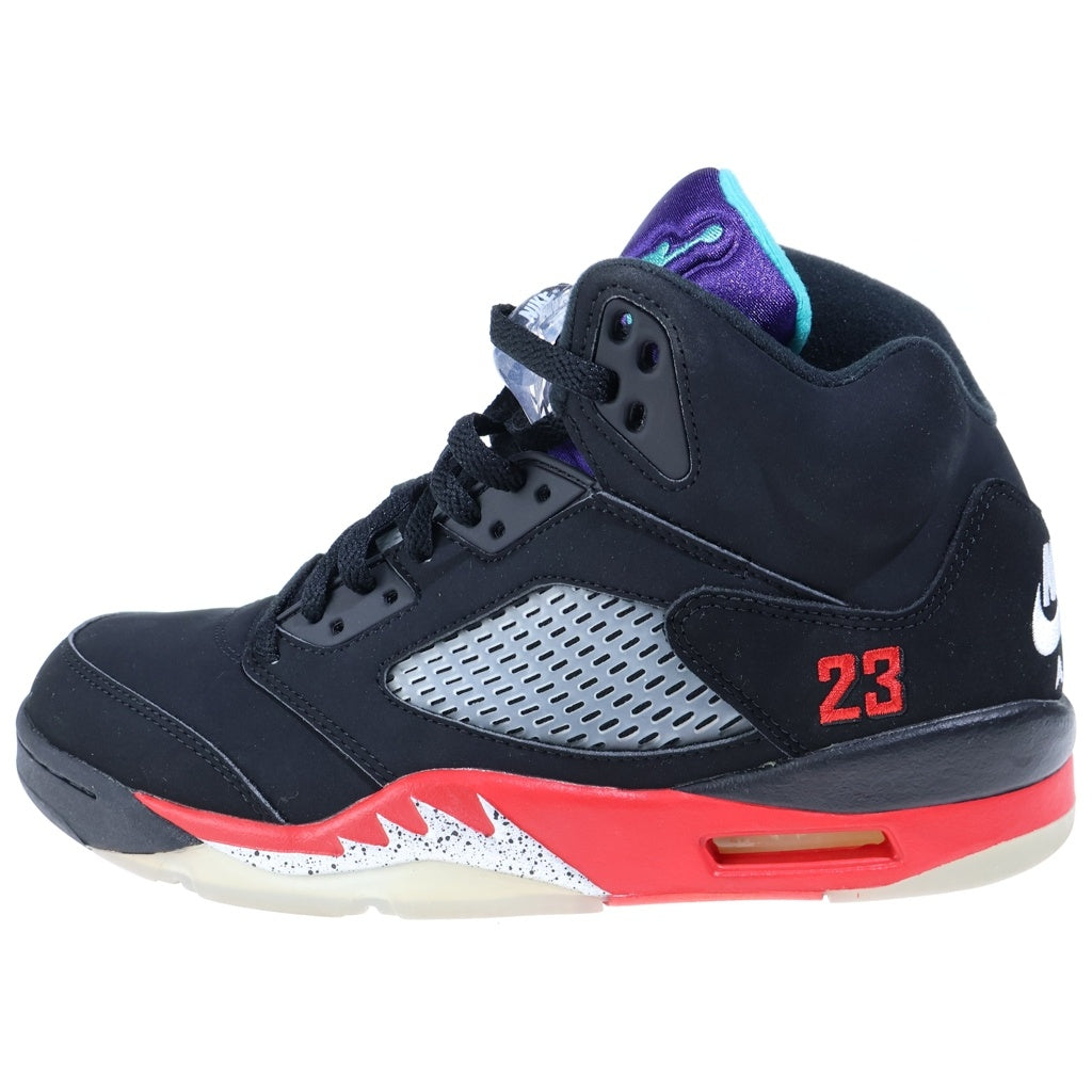 NIKE(ナイキ) AIR JORDAN 5 RETRO TOP3 CZ1786-001 エアジョーダン5 レトロ ハイカットスニーカー ブラック/レッド US9/27cm
