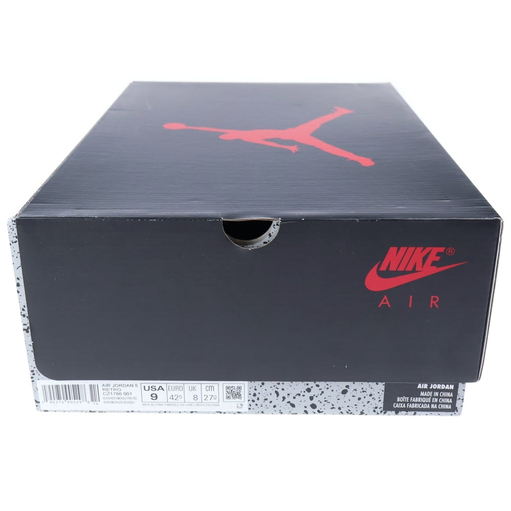NIKE(ナイキ) AIR JORDAN 5 RETRO TOP3 CZ1786-001 エアジョーダン5 レトロ ハイカットスニーカー ブラック/レッド US9/27cm