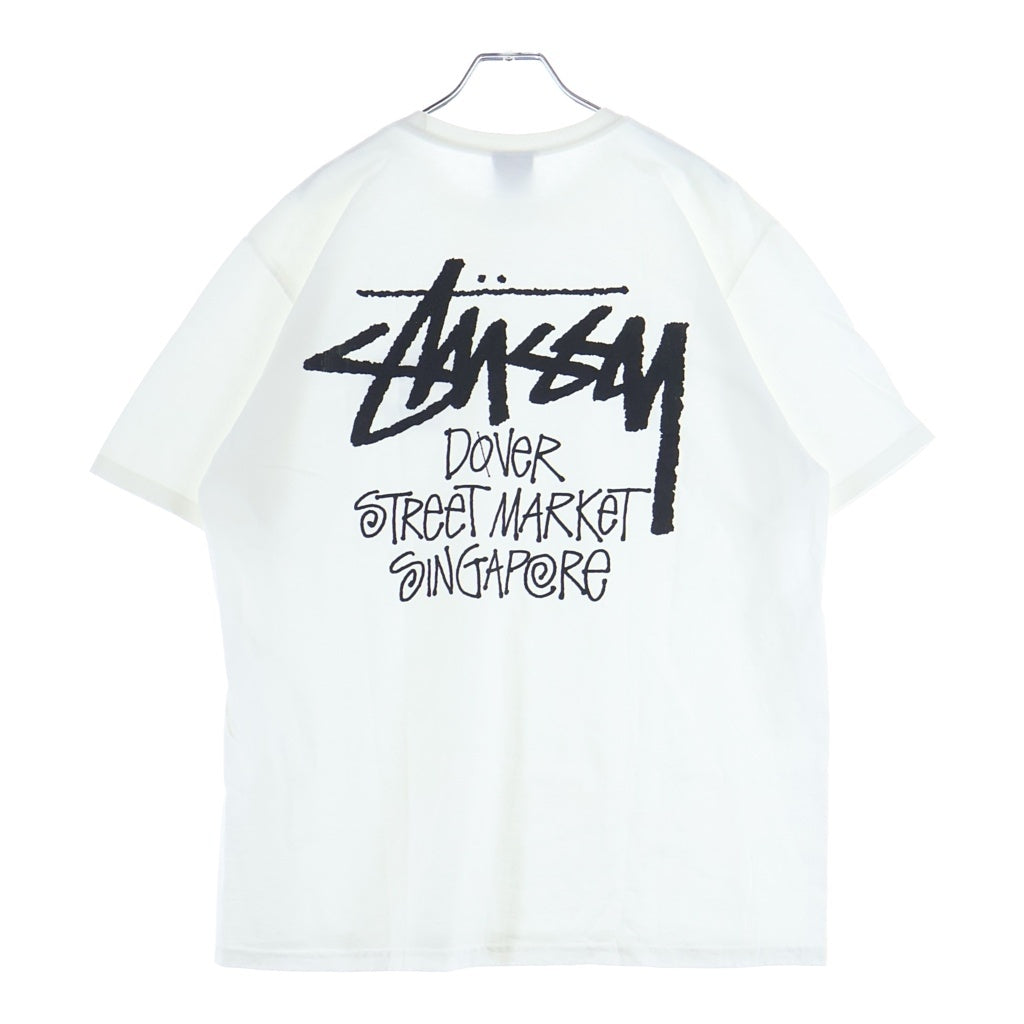 STUSSY(ステューシー) 23AW ×Dover Street Market Stock DSM New York White Tee ドーバー ストリート マーケット ストック ニューヨーク クルーネック 半袖Tシャツ カットソー ホワイト