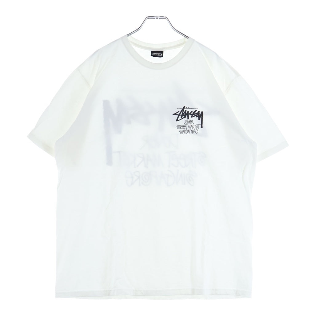STUSSY(ステューシー) 23AW ×Dover Street Market Stock DSM New York White Tee ドーバー ストリート マーケット ストック ニューヨーク クルーネック 半袖Tシャツ カットソー ホワイト