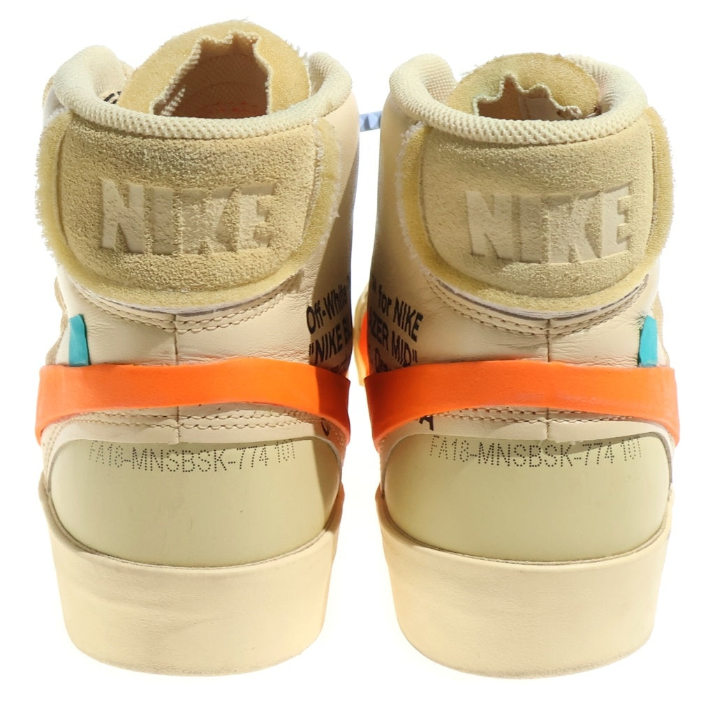 NIKE(ナイキ) ×OFF-WHITE BLAZER MID ALL HALLOWS EVE オフホワイト ブレザー ハイカットスニーカー ベージュ US10.5/28.5cm AA3832-700