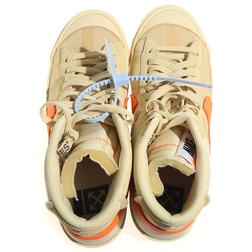 NIKE(ナイキ) ×OFF-WHITE BLAZER MID ALL HALLOWS EVE オフホワイト ブレザー ハイカットスニーカー ベージュ US10.5/28.5cm AA3832-700