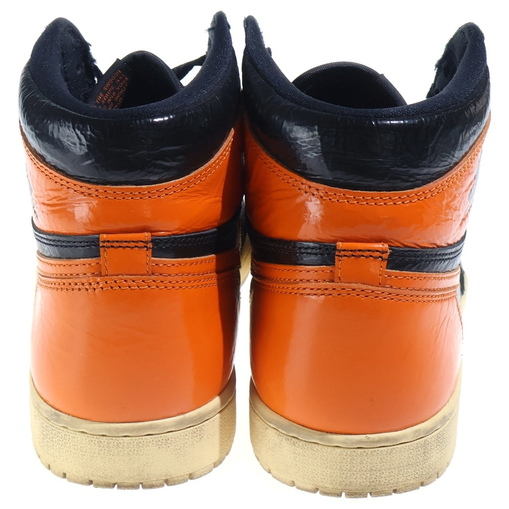 NIKE(ナイキ) AIR JORDAN 1 HIGH SHATTERED BACKBOARD 3.0 エアジョーダン1 シャッタードバックボード ハイカットスニーカー オレンジ/ブラック US10.5/28.5cm 555088-028