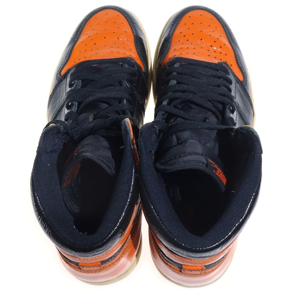 NIKE(ナイキ) AIR JORDAN 1 HIGH SHATTERED BACKBOARD 3.0 エアジョーダン1 シャッタードバックボード ハイカットスニーカー オレンジ/ブラック US10.5/28.5cm 555088-028