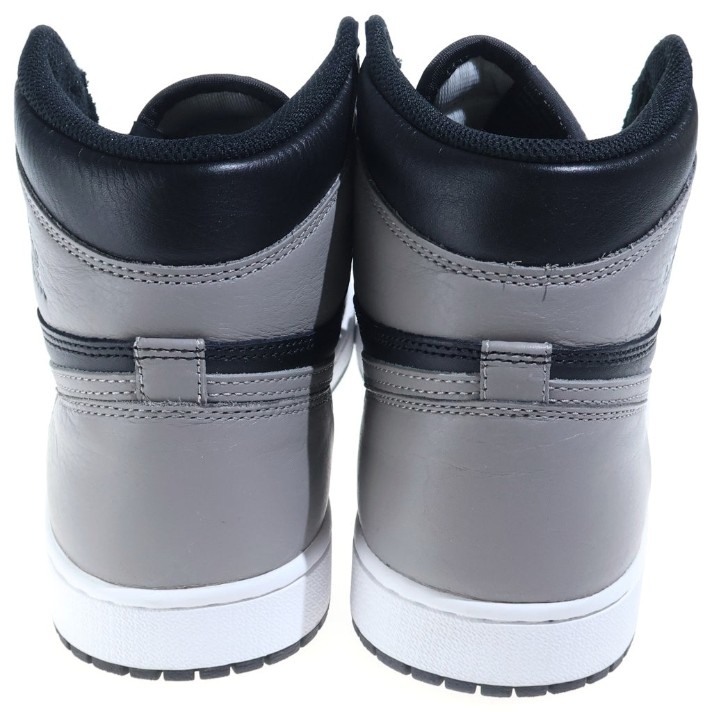 NIKE(ナイキ) AIR JORDAN 1 RETRO HIGH OG SHADOW エアジョーダン1 シャドウ レトロ ハイカットスニーカー ブラック/グレー US10.5/28.5cm 555088-013