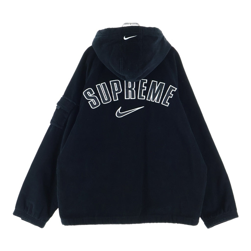 SUPREME(シュプリーム) 22SS ×NIKE Arc Corduroy Hooded Jacket ナイキ アーチロゴ コーデュロイ フーデッド ジャケット ブラック DM1772-010