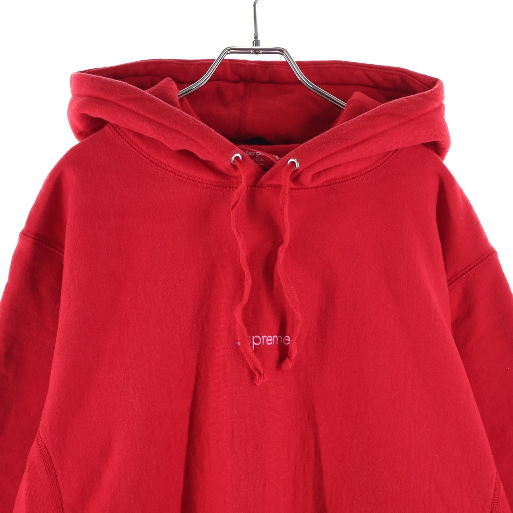 SUPREME(シュプリーム) 18AW Trademark Hooded Sweatshirt ロゴエンブロイダリー トレードマーク フーデッド スウェット パーカー レッド