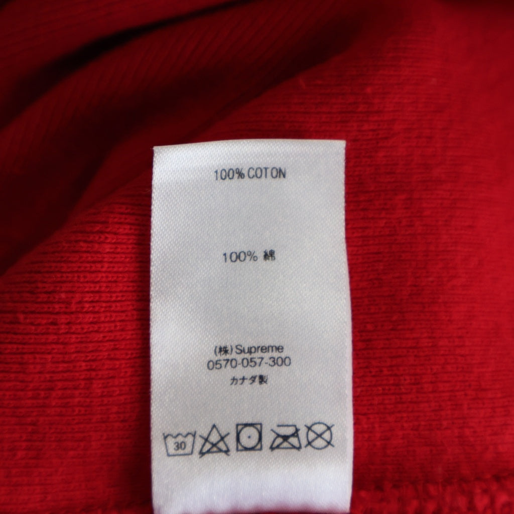 SUPREME(シュプリーム) 18AW Trademark Hooded Sweatshirt ロゴエンブロイダリー トレードマーク フーデッド スウェット パーカー レッド
