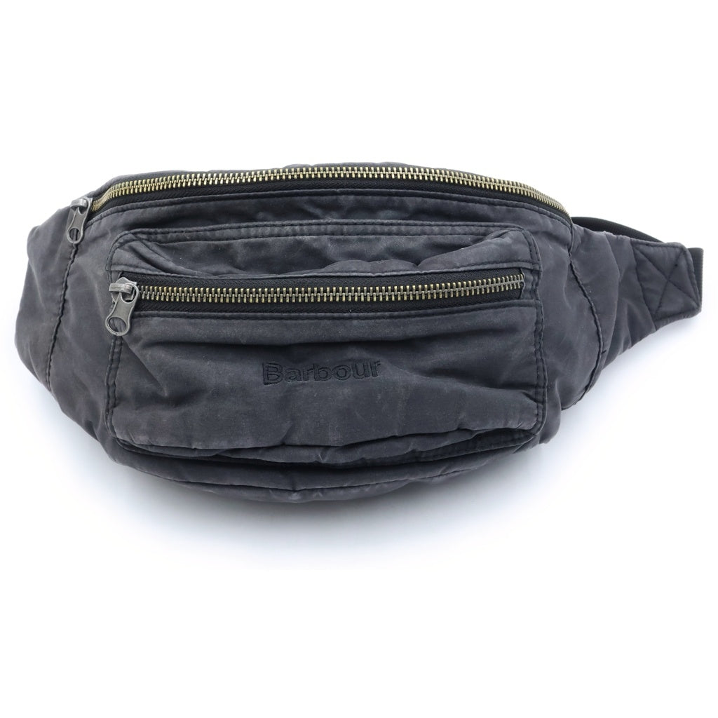 SUPREME(シュプリーム) 20SS ×Barbour Waxed Cotton Waist Bag Black バブアー ワックス コットン ウエストバッグ ショルダーバッグ ブラック
