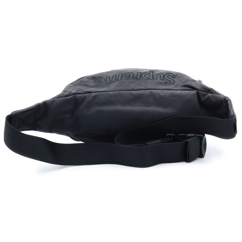 SUPREME(シュプリーム) 20SS ×Barbour Waxed Cotton Waist Bag Black バブアー ワックス コットン ウエストバッグ ショルダーバッグ ブラック