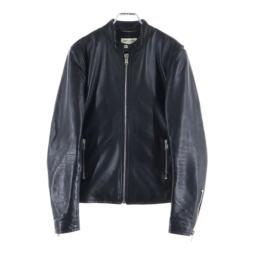SAINT LAURENT PARIS(サンローランパリ) KEITH RACER キースレーサー ラムレザー シングル ライダース ジャケット ブラック 362239 Y5YA1