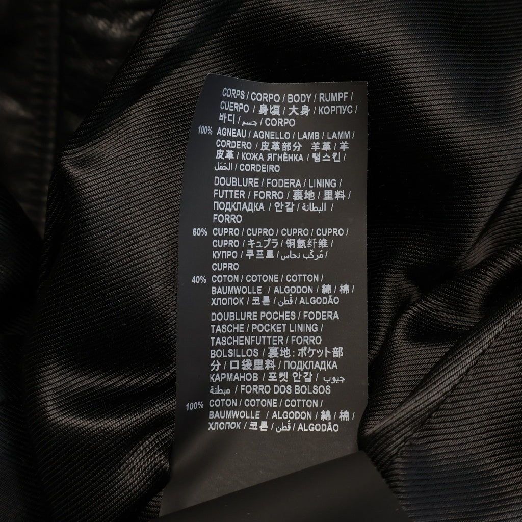 SAINT LAURENT PARIS(サンローランパリ) KEITH RACER キースレーサー ラムレザー シングル ライダース ジャケット ブラック 362239 Y5YA1