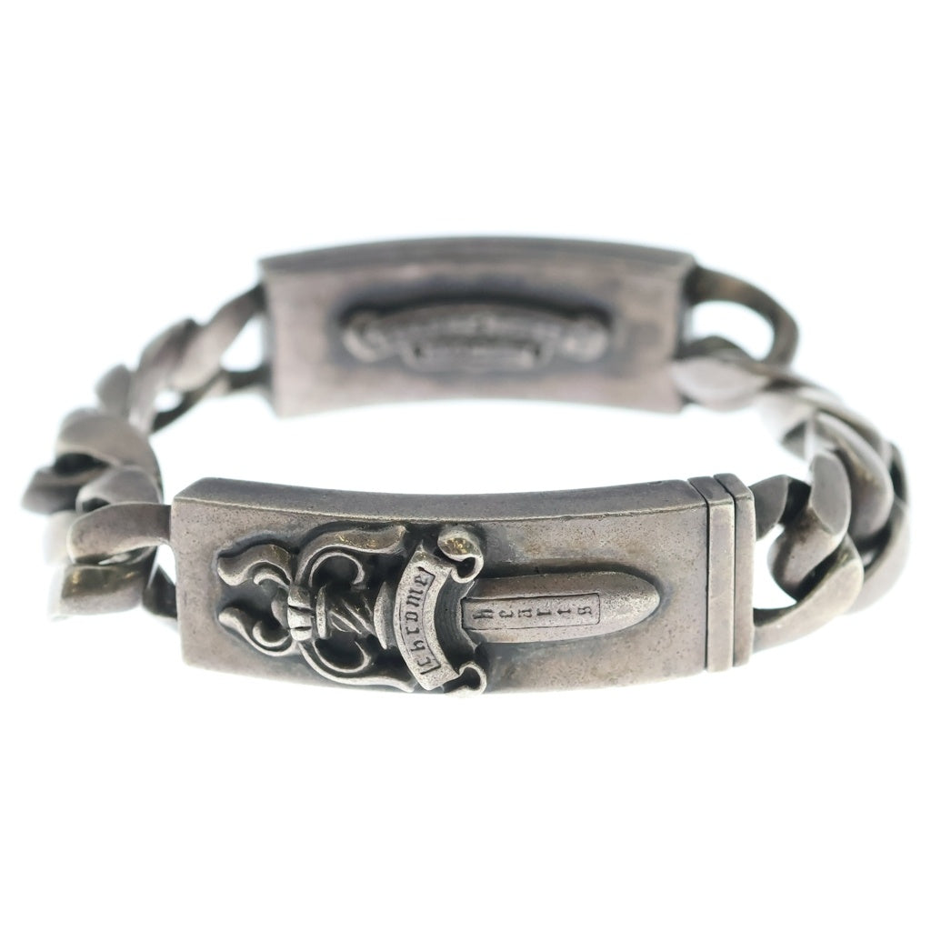 CHROME HEARTS(クロムハーツ) ID DBL FLRL DGGR ダブルID フローラルダガー ブレスレット シルバー BCA159