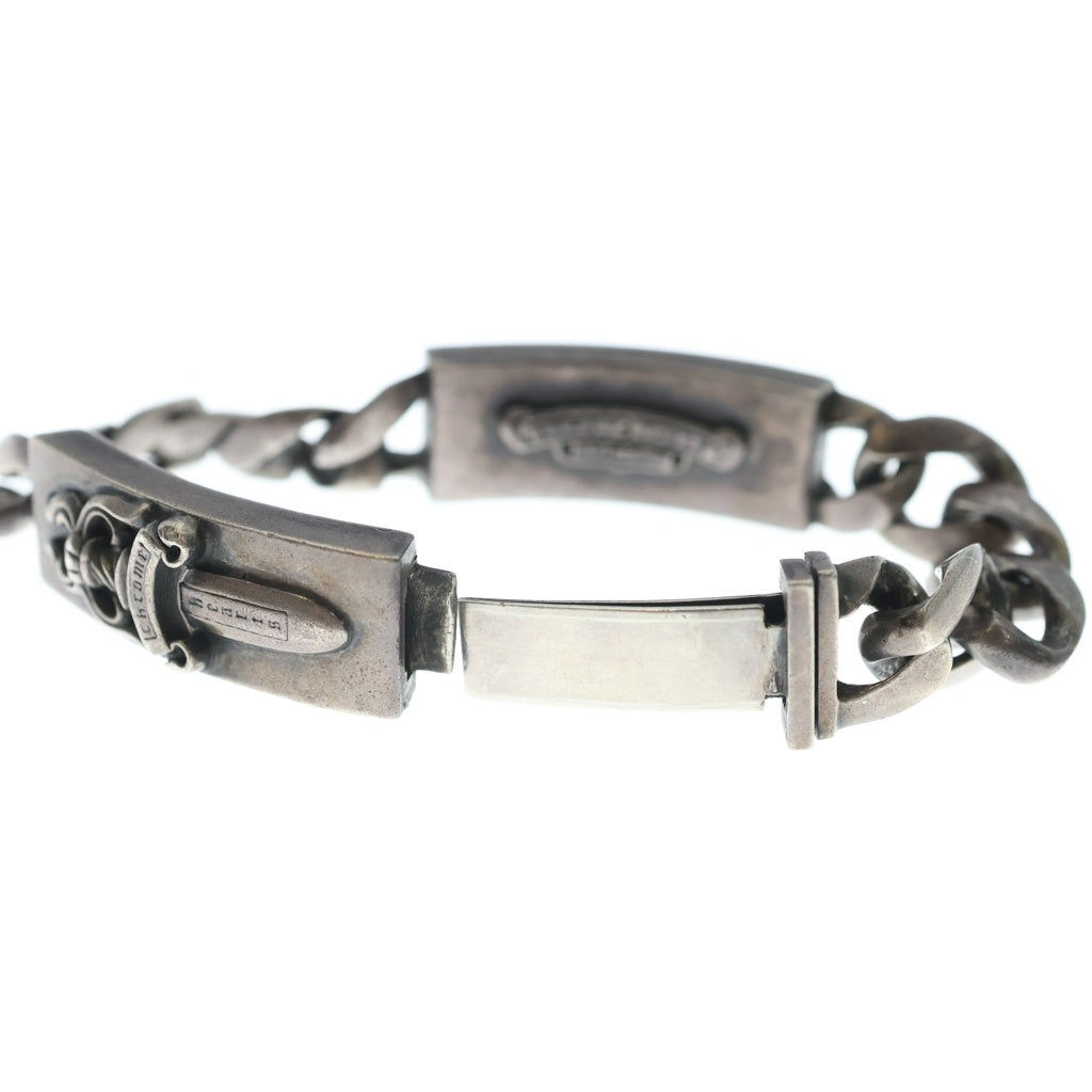 CHROME HEARTS(クロムハーツ) ID DBL FLRL DGGR ダブルID フローラルダガー ブレスレット シルバー BCA159