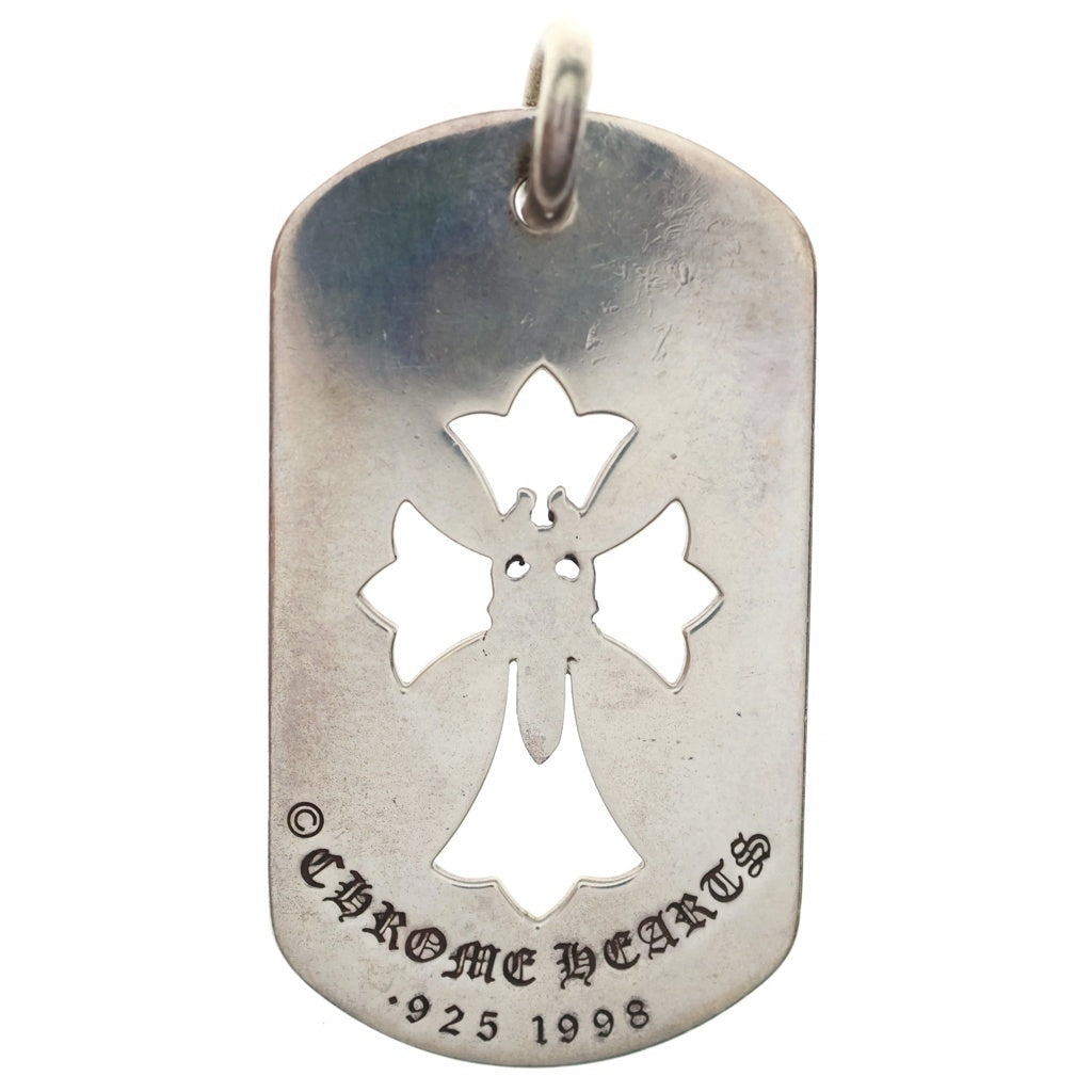 CHROME HEARTS(クロムハーツ) D TAG LRG DAGGER ダガーカットアウトドッグタグ ラージドッグタグネックレストップ