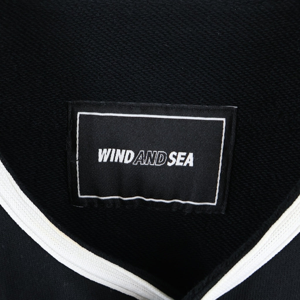 WIND AND SEA(ウィンダンシー) SWEAT BB SHIRT ベースボール半袖シャツ ブラック WDS-JER-18