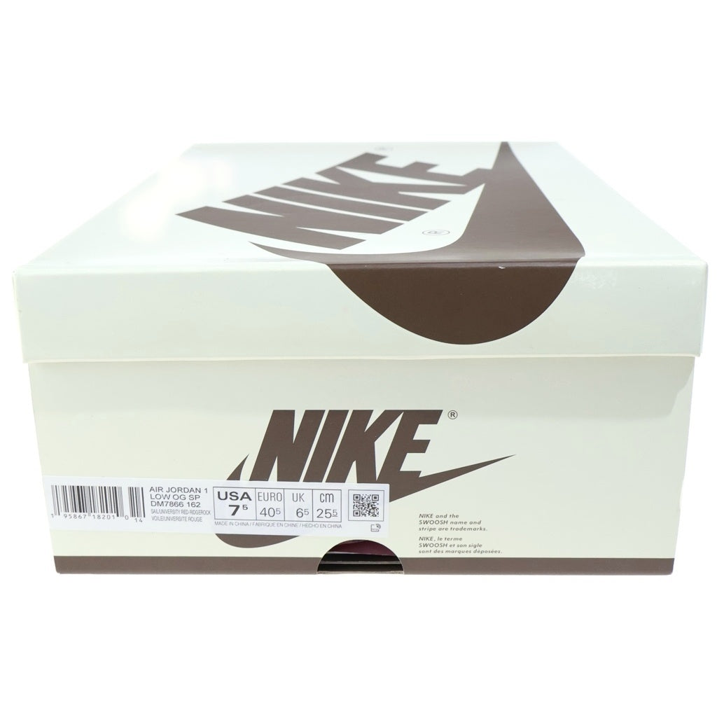 NIKE(ナイキ) ×TRAVIS SCOTT AIR JORDAN1 LOW OG SP REVERSE MOCHA エアジョーダン1 リバースモカ ローカットスニーカー ベージュ US7.7/25.5cm DM7866-162