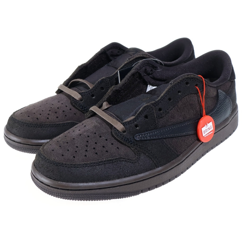 NIKE(ナイキ) ×TRAVIS SCOTT AIR JORDAN 1 LOW OG SP VELVET BROWN トラヴィススコット エアジョーダン1 ベルベットブラウン ローカットスニーカー ブラウン US7.5/25.5cm DM7866-202