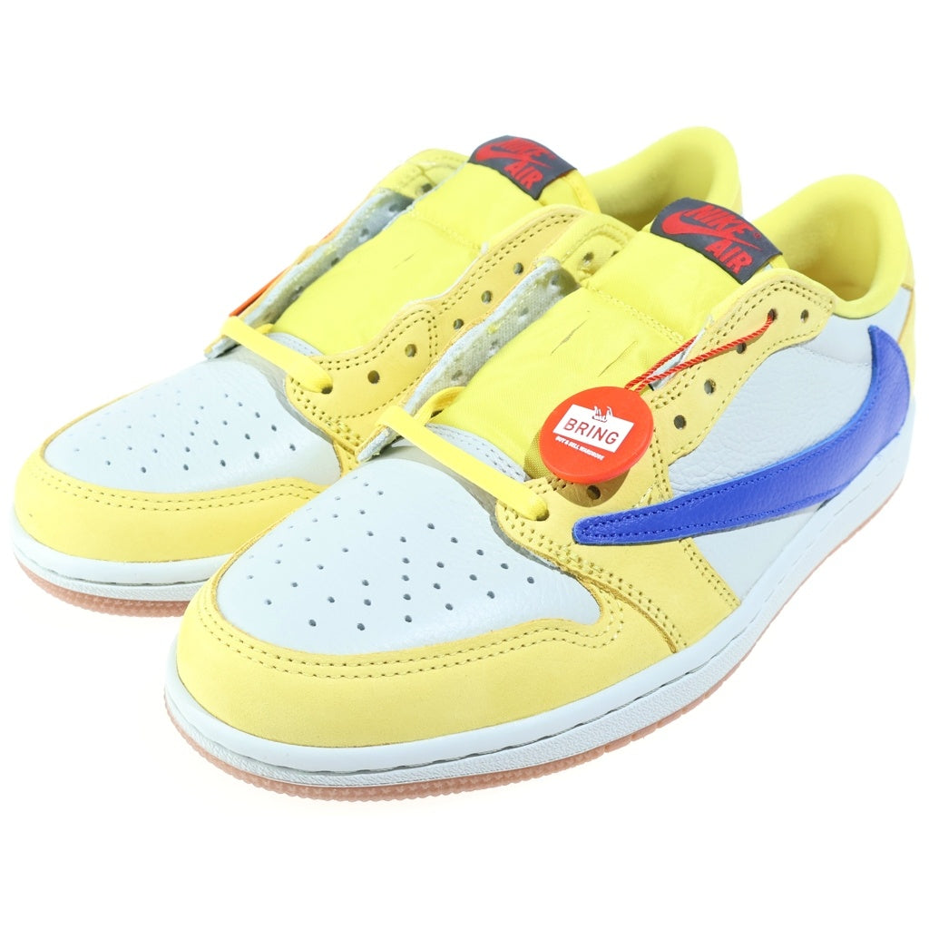 NIKE(ナイキ) ×TRAVIS SCOTT AIR JORDAN1 LOW OG SP トラヴィス スコット エアジョーダン1 カナリー ローカットスニーカー イエロー US9.5/26.5cm DZ4137-700