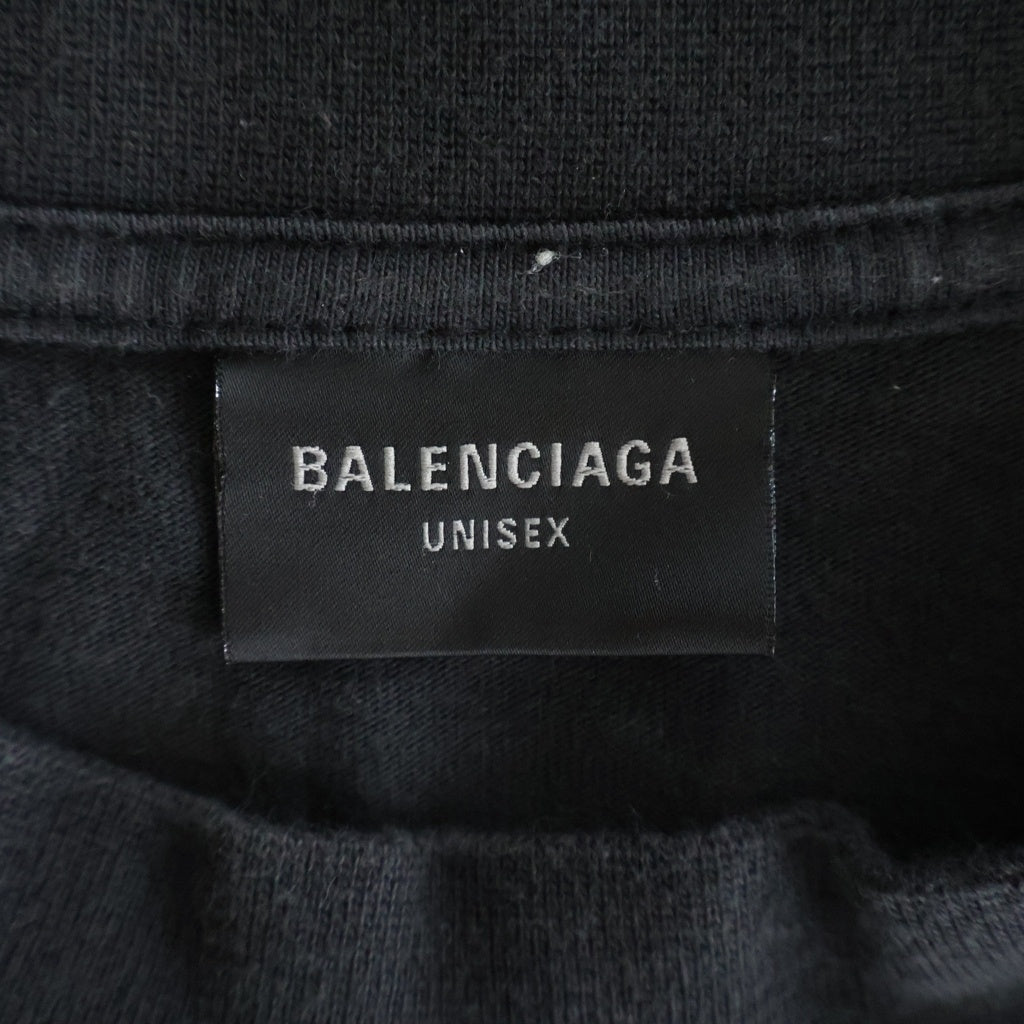 BALENCIAGA(バレンシアガ) 24SS Loop Sports Icon ループスポーツアイコン 半袖Tシャツ ブラック 764235 TRVC2