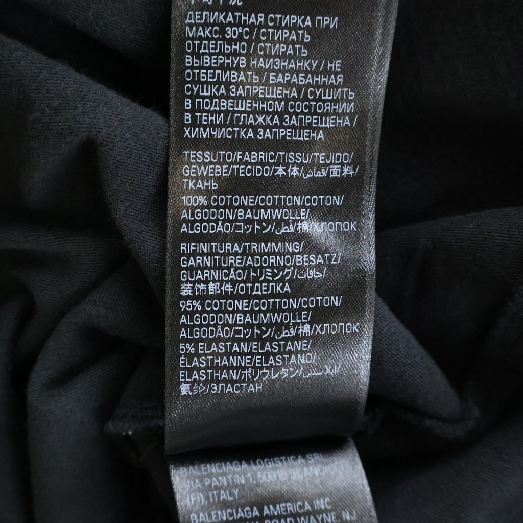 BALENCIAGA(バレンシアガ) 24SS Loop Sports Icon ループスポーツアイコン 半袖Tシャツ ブラック 764235 TRVC2