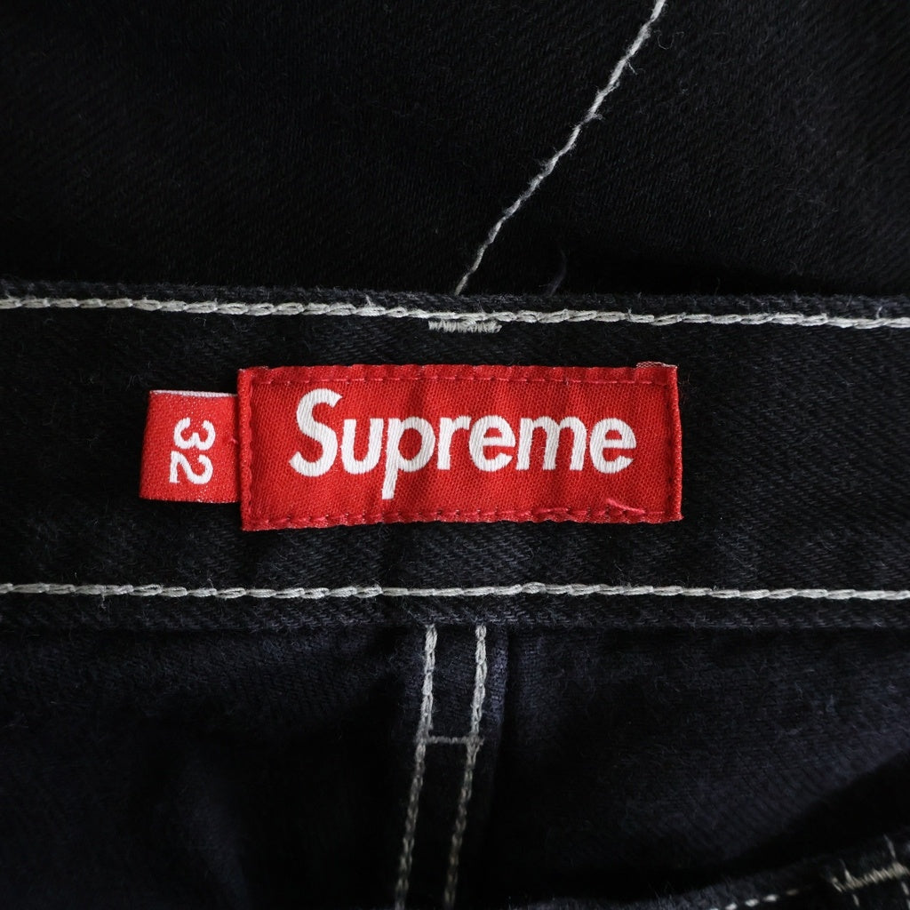 SUPREME(シュプリーム) 23AW Radial Embroidered Loose Fit ラディアル エンブロイダリー ルーズフィット デニムパンツ ブラック