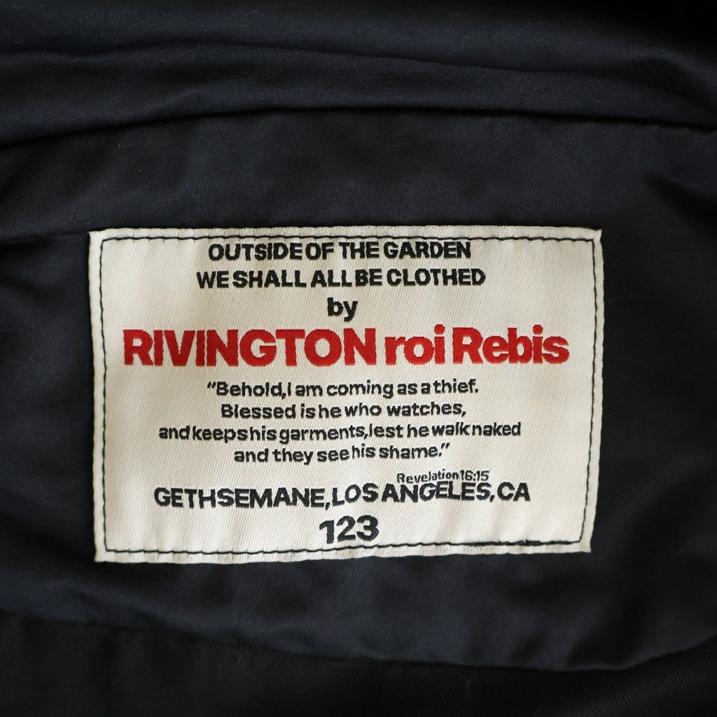 RIVINGTON roi Rebis(リヴィントンロイレビス) バックロゴ フーディー トラックジャケット ブラック