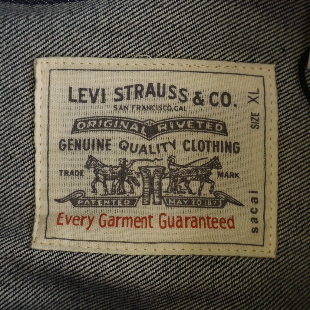 Sacai(サカイ) ×LEVI'S Trucker Denim Jacket リーバイス トラッカーデニムジャケット インディゴ 25-03708M