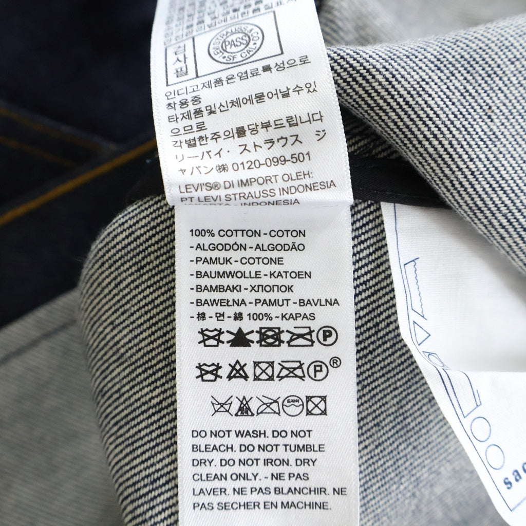 Sacai(サカイ) ×LEVI'S Trucker Denim Jacket リーバイス トラッカーデニムジャケット インディゴ 25-03708M