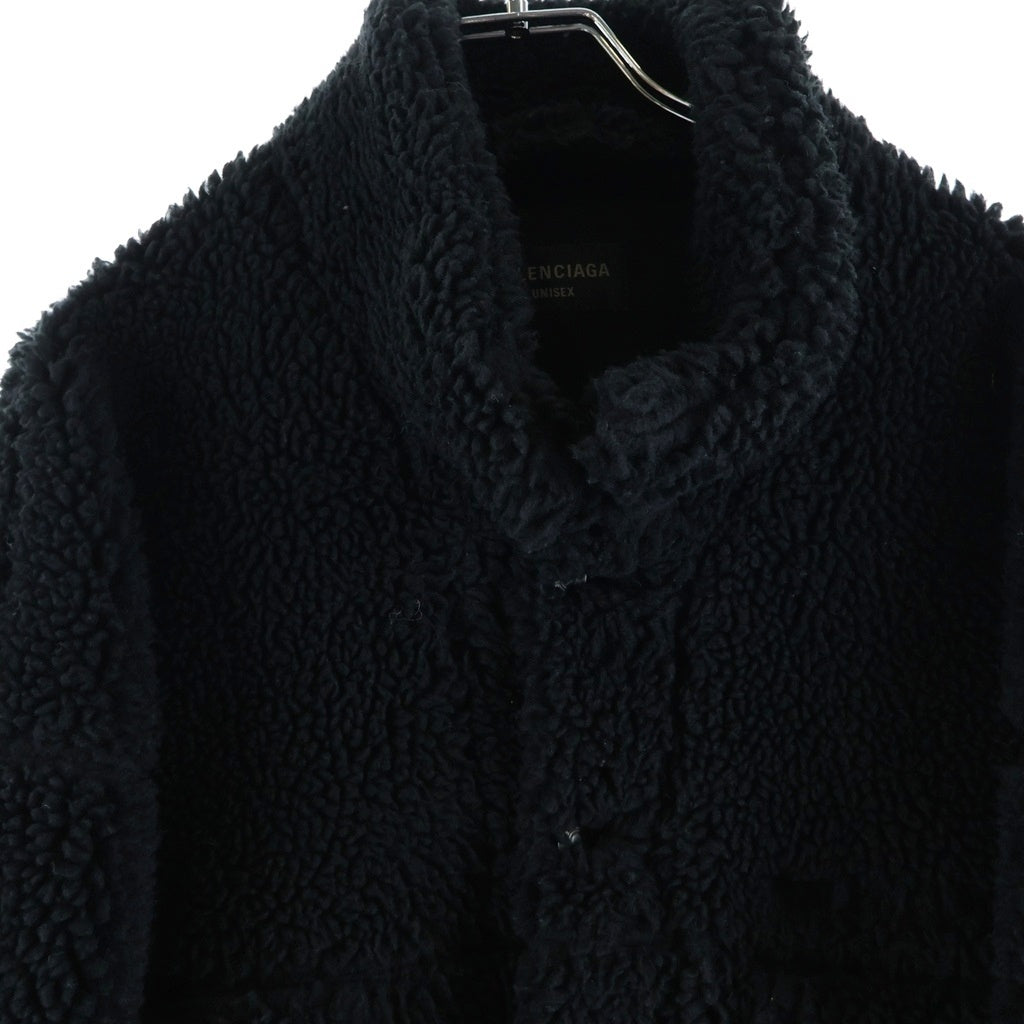 BALENCIAGA(バレンシアガ) オーバーサイズボアフリースブルゾン ジャケット ブラック 704464 TMQ26