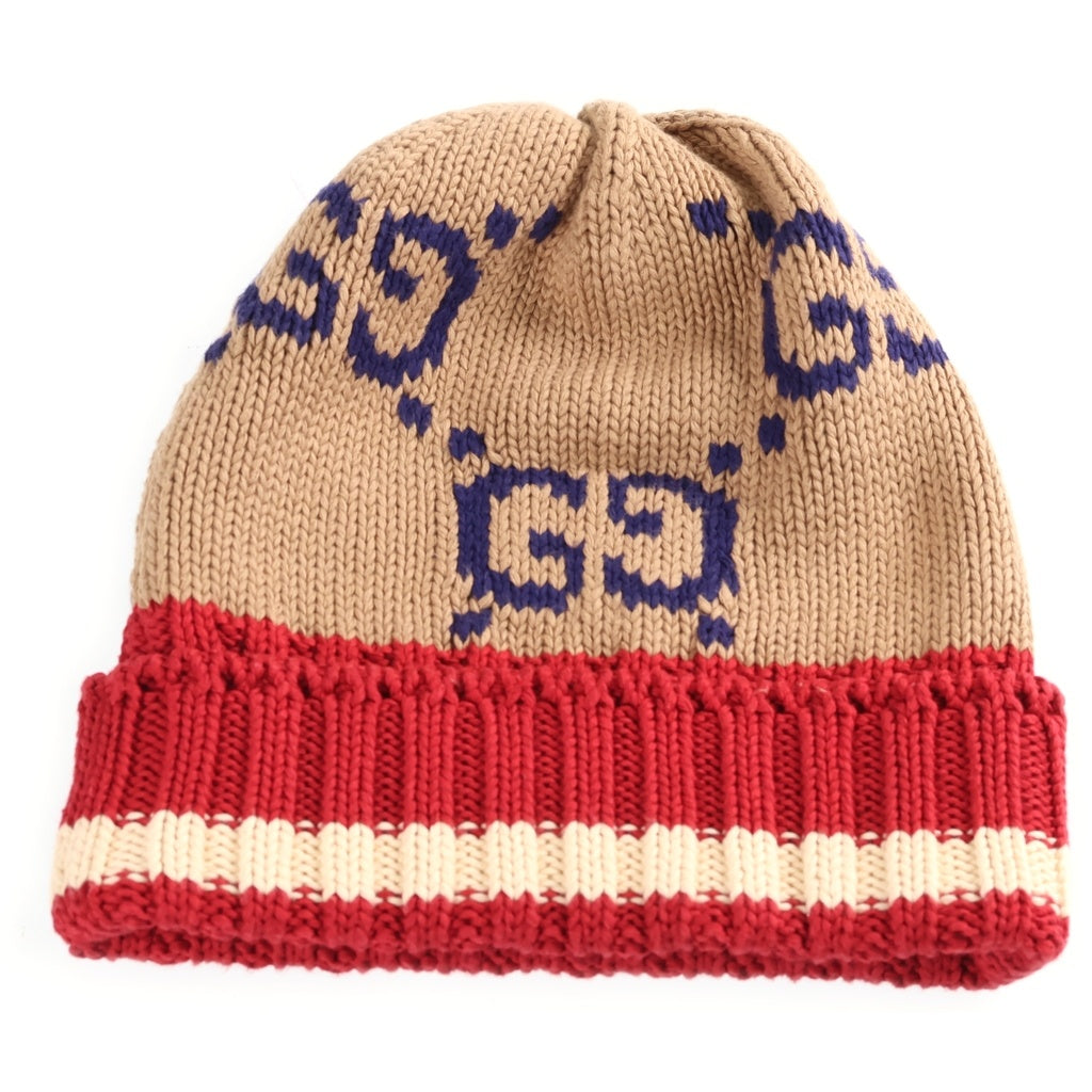 GUCCI(グッチ) GG ケーブルニット帽 ブラウン 597636