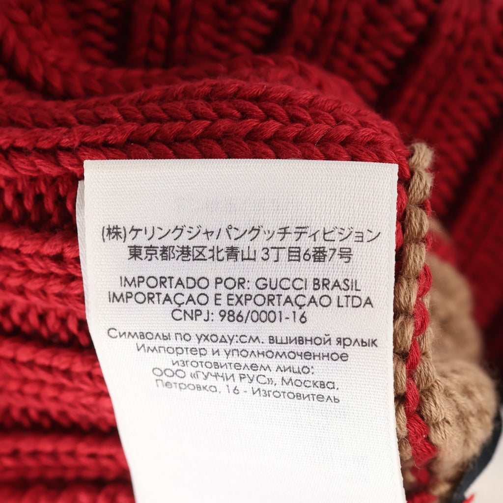 GUCCI(グッチ) GG ケーブルニット帽 ブラウン 597636