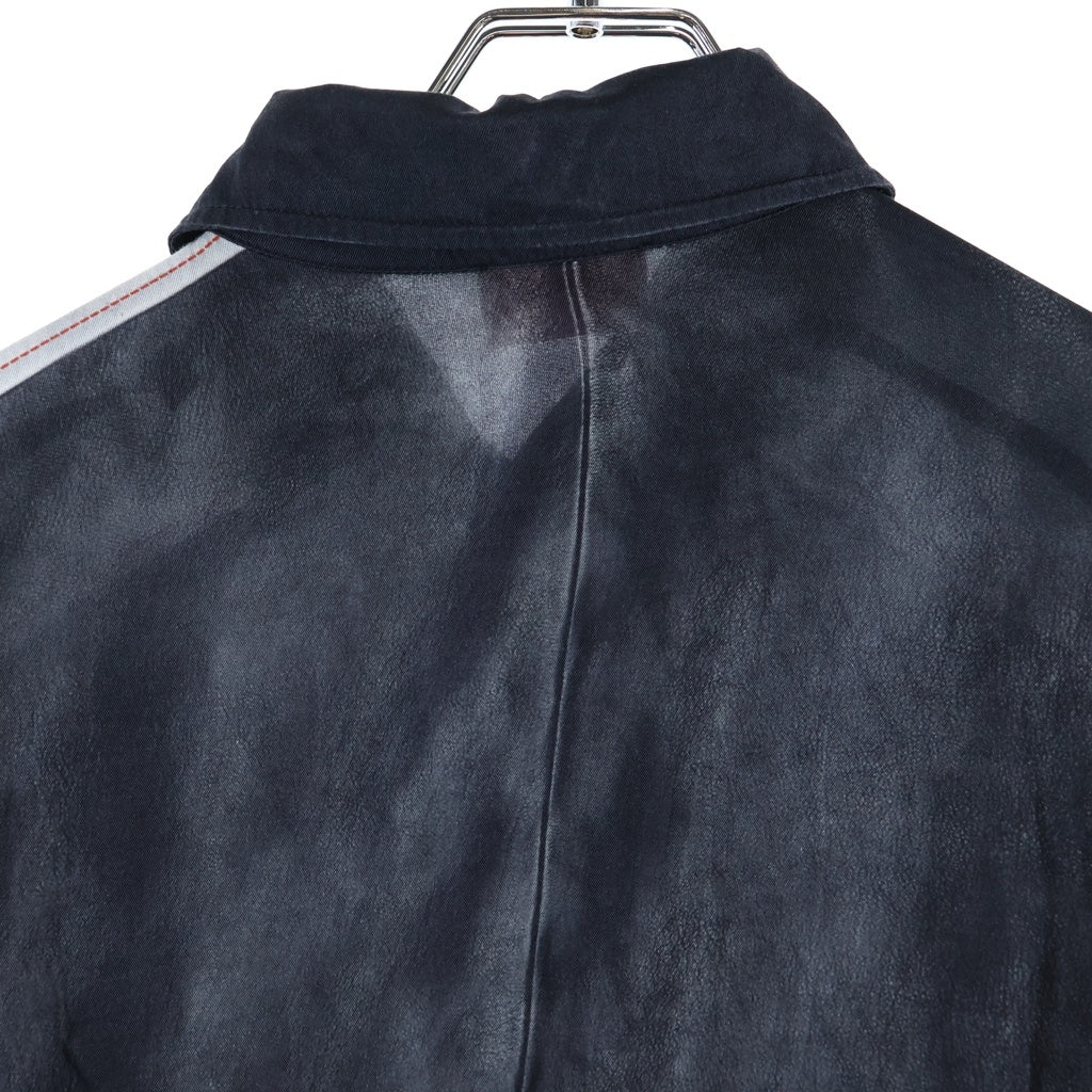 DIESEL(ディーゼル) S-AFTER バイカージャケット トロンプルイユ レーヨン 長袖シャツ ブラック A14237