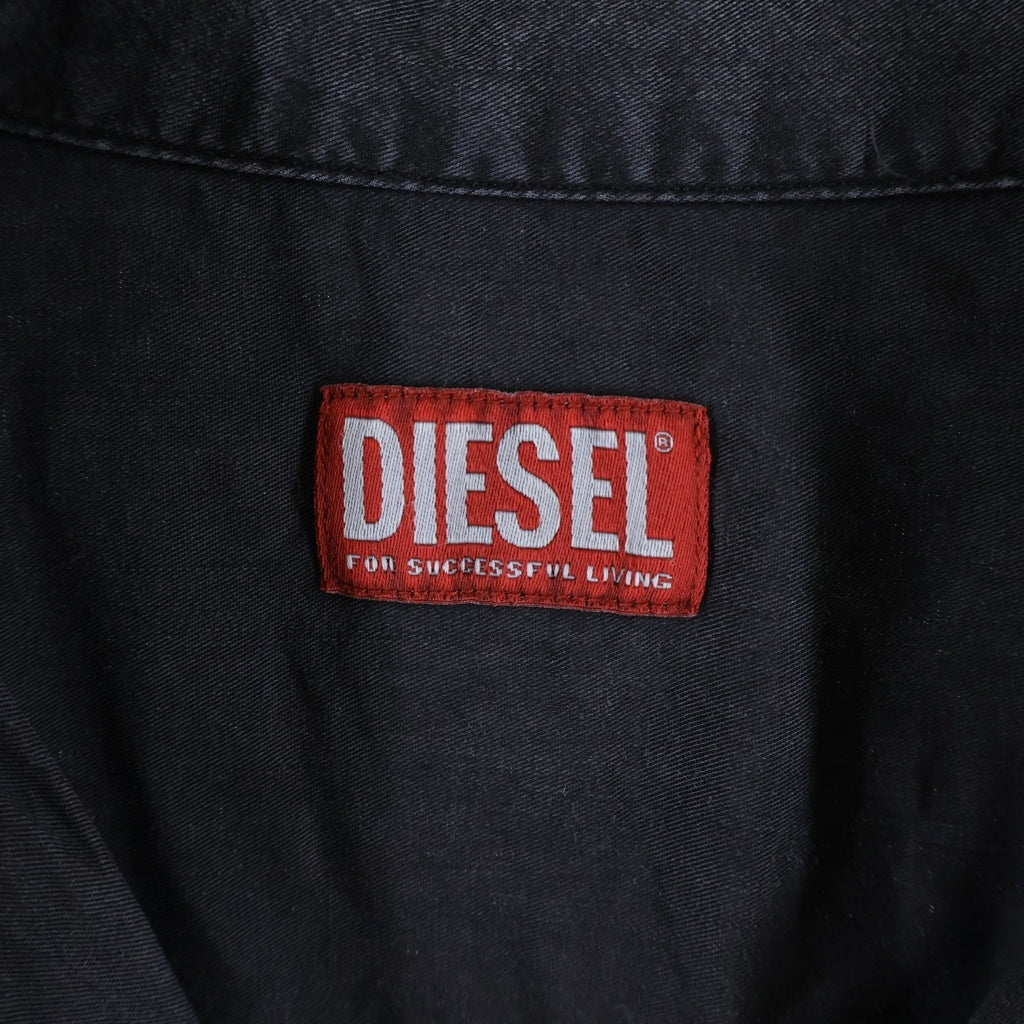 DIESEL(ディーゼル) S-EEKLO テンセル レイヤード 長袖シャツ グレー A15072
