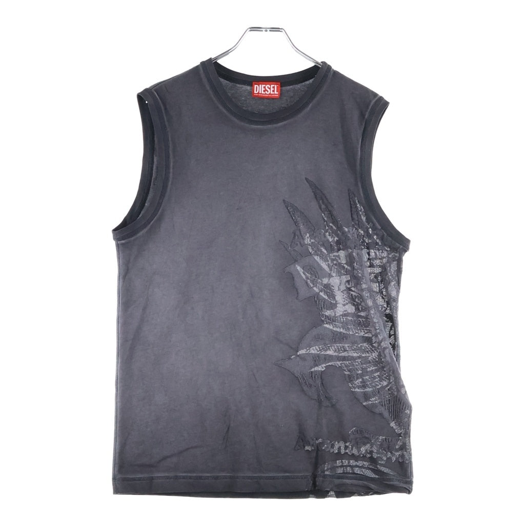 DIESEL(ディーゼル) T-RAWBISCO タンクトップ ノースリーブカットソー グレー A22654