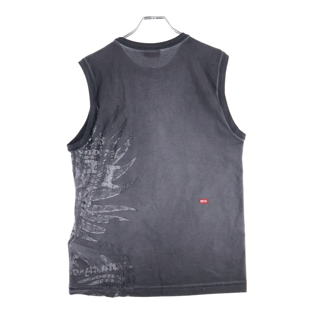 DIESEL(ディーゼル) T-RAWBISCO タンクトップ ノースリーブカットソー グレー A22654