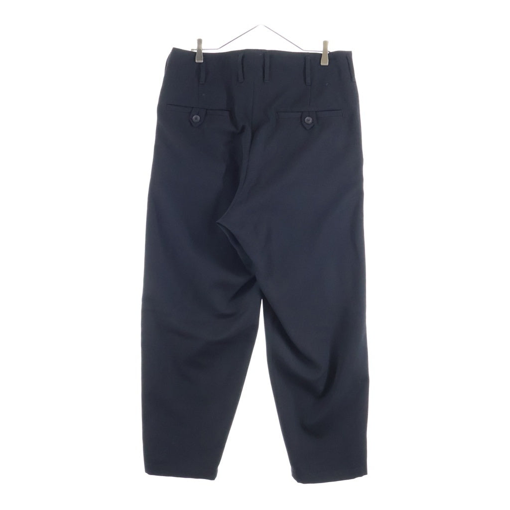 Yohji Yamamoto POUR HOMME(ヨウジヤマモト プールオム) 24AW テーパードパンツ タッグ ワイド ロングパンツ スラックス ブラック HO-P44-101
