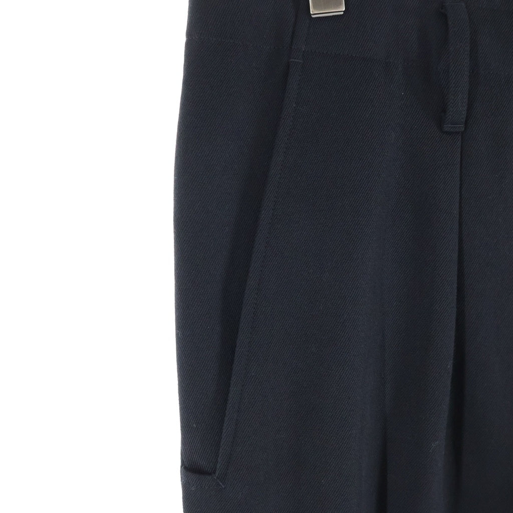 Yohji Yamamoto POUR HOMME(ヨウジヤマモト プールオム) 24AW テーパードパンツ タッグ ワイド ロングパンツ スラックス ブラック HO-P44-101