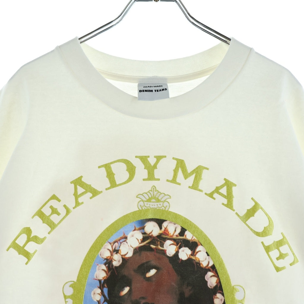 READY MADE(レディメイド) 22SS ×DENIM TEARS Cotton Wreath Tee デニムティアーズ クルーネック 半袖Tシャツ カットソー ホワイト RE-DT-WH-00-00-12