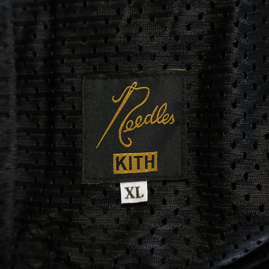 Needles(ニードルス) ×KITH Stripe Side Line Track Pants キス ストライプ サイドライン トラック パンツ ネイビー/ホワイト LQ353