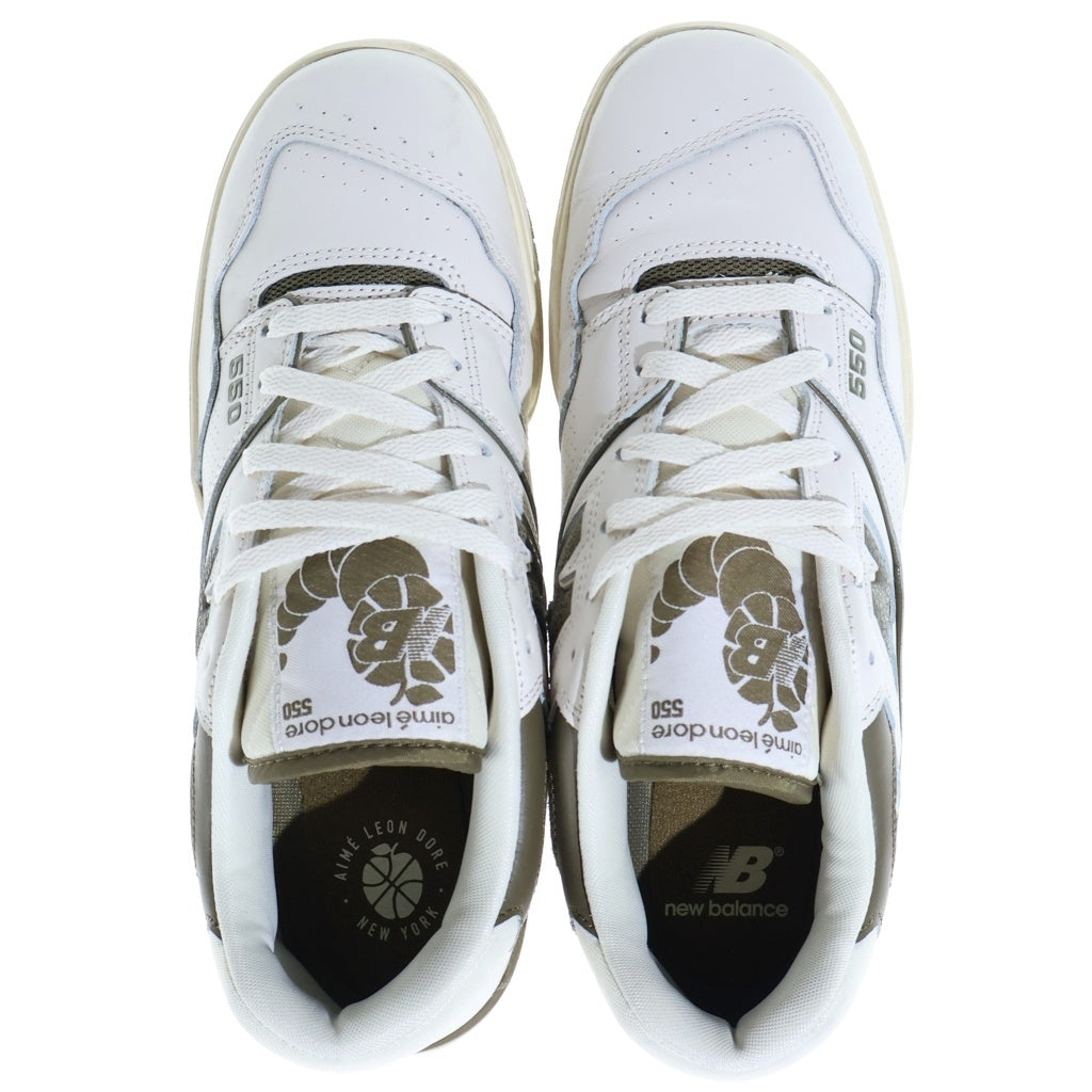 New Balance(ニューバランス) ×Aime Leon Dore 550 WHITE OLIVE エメレオンドレ ローカットスニーカー ホワイト/オリーブ US9/27cm BB550AD1