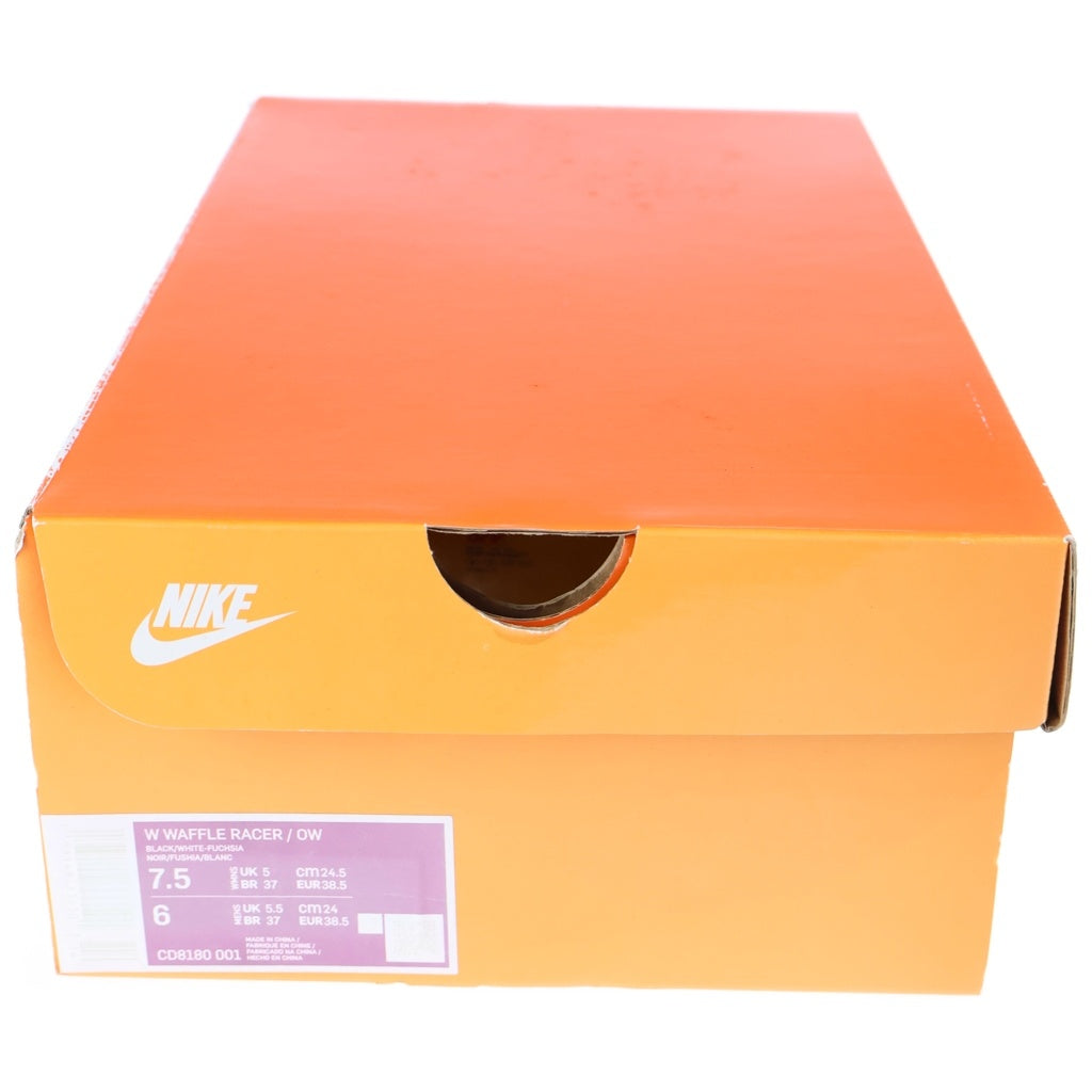 NIKE(ナイキ) ×OFF-WHITE WMNS WAFFLE RACER VIVID BLACK オフホワイト ウィメンズ ワッフル レーサー ビビッドブラック ローカットスニーカー クリア/ピンク US7.5/24.5cm CD8180-001