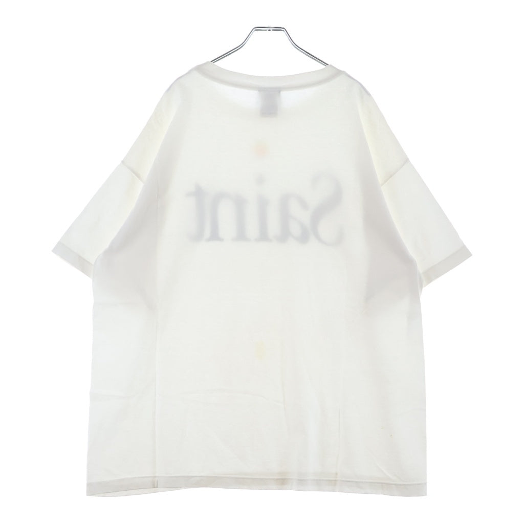 SAINT MICHAEL(セントマイケル) 23AW Tee Heart Saint ロゴプリント 半袖Tシャツ カットソー ホワイト SM-A23-0000-005