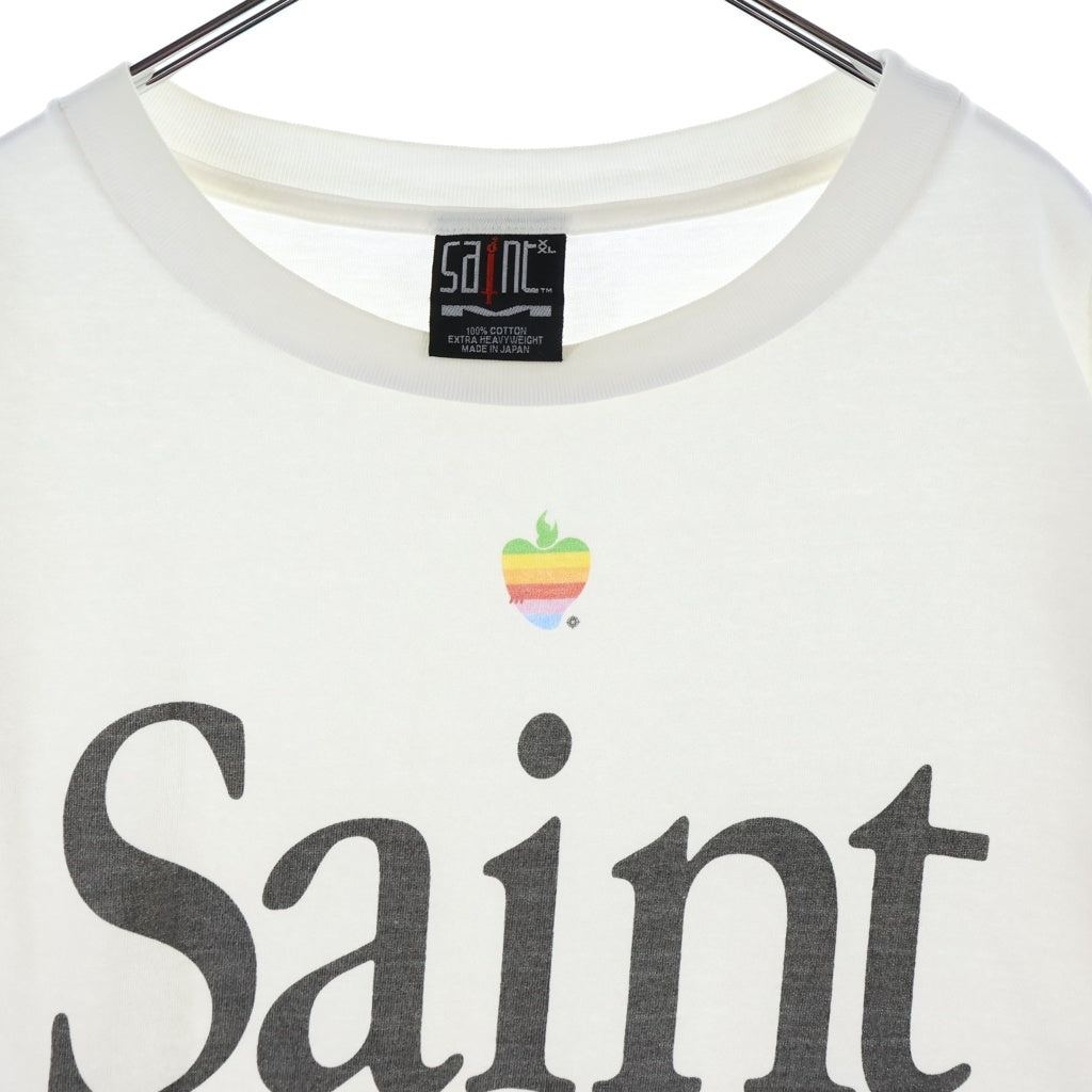 SAINT MICHAEL(セントマイケル) 23AW Tee Heart Saint ロゴプリント 半袖Tシャツ カットソー ホワイト SM-A23-0000-005