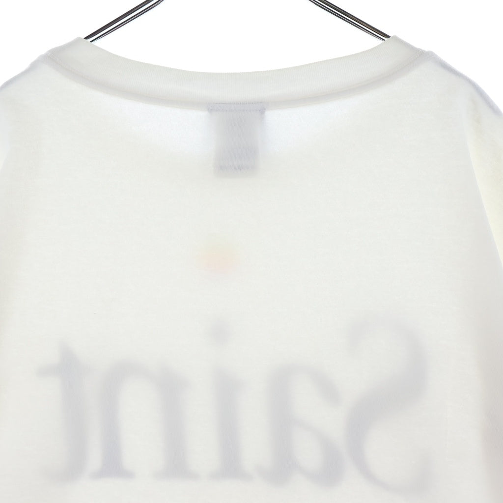 SAINT MICHAEL(セントマイケル) 23AW Tee Heart Saint ロゴプリント 半袖Tシャツ カットソー ホワイト SM-A23-0000-005